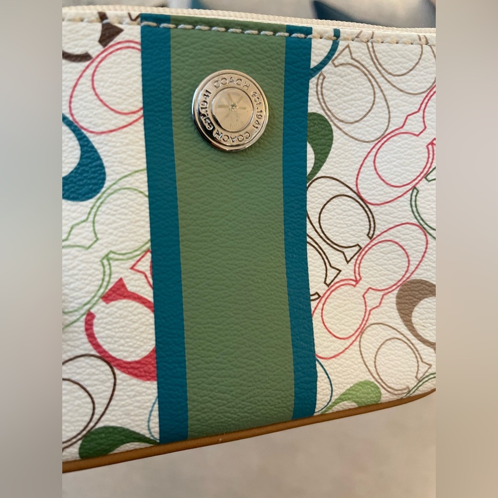 Coach Multicolor clutch NWOT